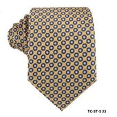 Gele zijden stropdas